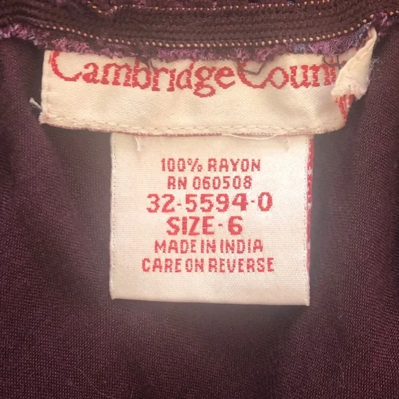 Cambridge Court purple print maxi skirt size 6 - Picture 4 of 4